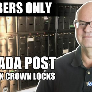 Locksmith Training: Canada Post Mailbox Crown Locks