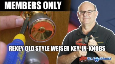 Locksmith Training:  Rekey Old Style Weiser Key in Knobs