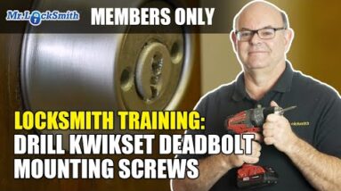 Locksmith Training: Drill Kwikset Deadbolt Mounting Screws