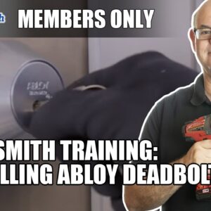 Locksmith Training: Installing Abloy Deadbolt