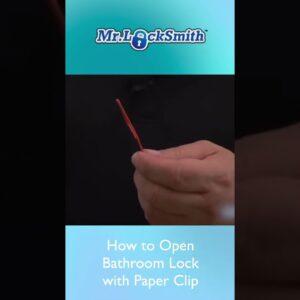 How to Open a Bathroom Lock with a Paperclip #shorts