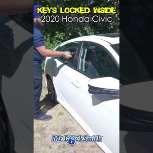 Keys Locked Inside Car | Honda Civic 2020 #mrlocksmith #locksmith #carlocksmith