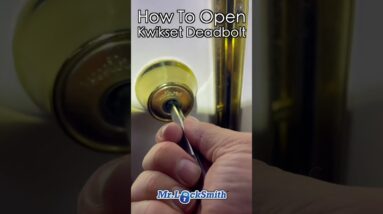 How to open Broken Kwikset Deadbolt | Mr. Locksmith™ #shorts