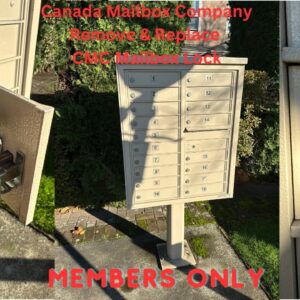 Locksmith Members Only | Canada Mailbox Company Remove & Replace CMC Mailbox Lock