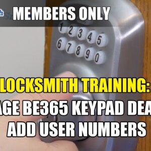 3 Easy Steps To Adding A User To Your Schlage Be365 Keypad Deadbolt