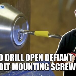 How to Easily Drill Open Defiant Deadbolt Mounting Screws!