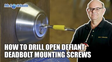How to Easily Drill Open Defiant Deadbolt Mounting Screws!