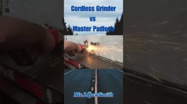Cordless Grinder vs Master Padlock 001