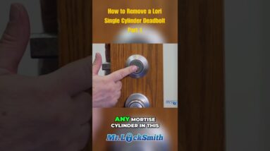 How to Remove a Lori Single Cylinder Deadbolt Part 1