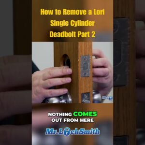 How to Remove a Lori Single Cylinder Deadbolt Part 2