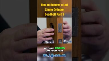 How to Remove a Lori Single Cylinder Deadbolt Part 2