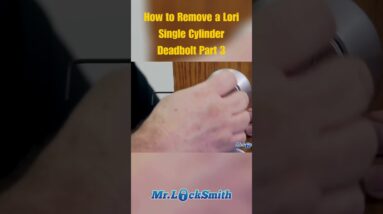 How to Remove a Lori Single Cylinder Deadbolt Part 3
