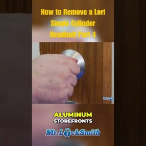 How to Remove a Lori Single Cylinder Deadbolt Part 4