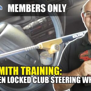 Locksmith Training: Drill Open Locked Club Steering Wheel Lock